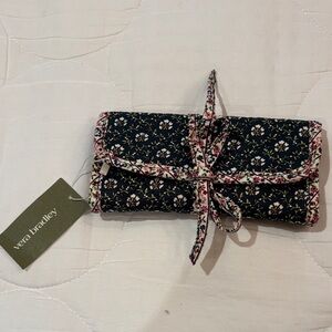 Vera Bradley Navy and Pink Floral Clutch